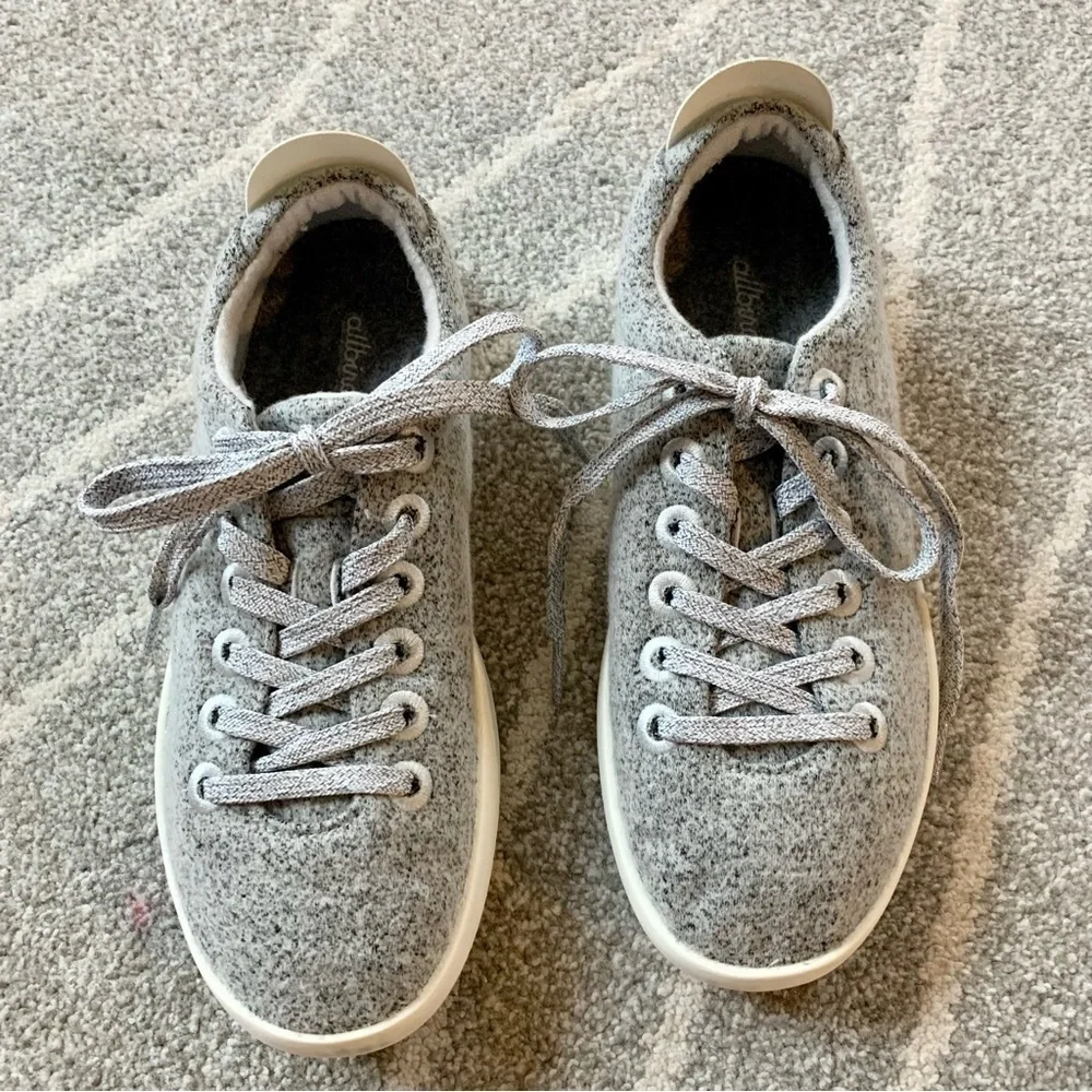 Allbirds Dapple Gray Wool Piper Sneakers Size 8